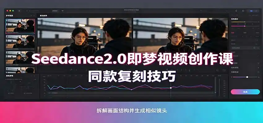 Seedance2.0即梦视频创作课:剧本式视频制作,同款复刻技巧,多行业案例落地教学-大师兄轻创