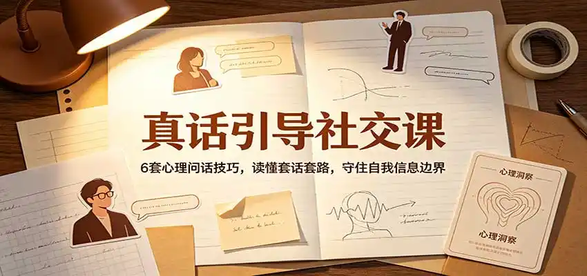真话引导社交课:6套心理问话技巧,读懂套话套路,守住自我信息边界-大师兄轻创