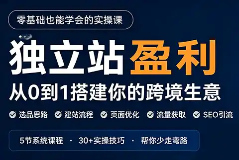 刘老师·5节课跑通独立站盈利全流程-大师兄轻创