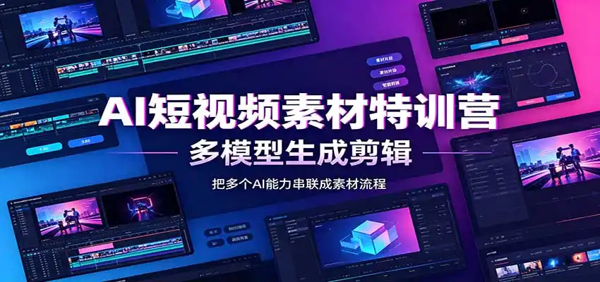 AI短视频素材特训营：Codex本地部署实操，多模型生成剪辑，爆量素材挖掘教学-大师兄轻创