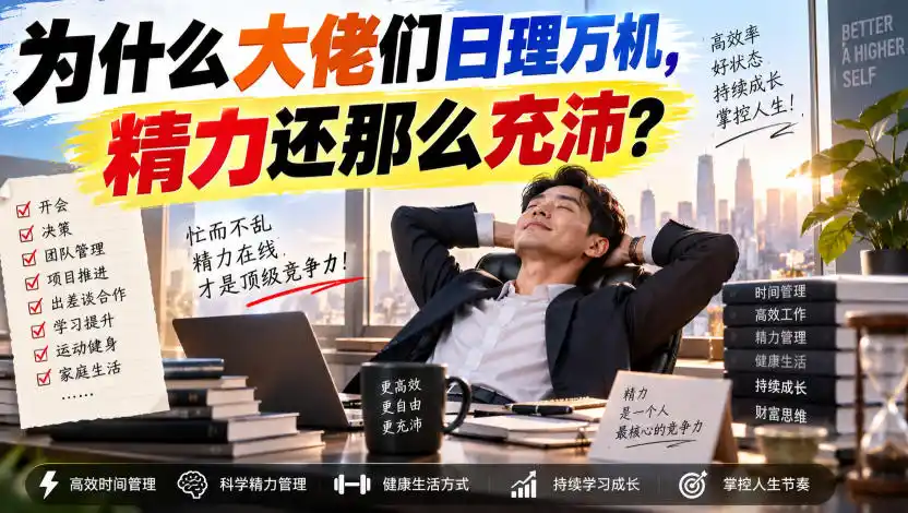 付费文章:为什么大佬们日理万机,精力还那么充沛?-大师兄轻创